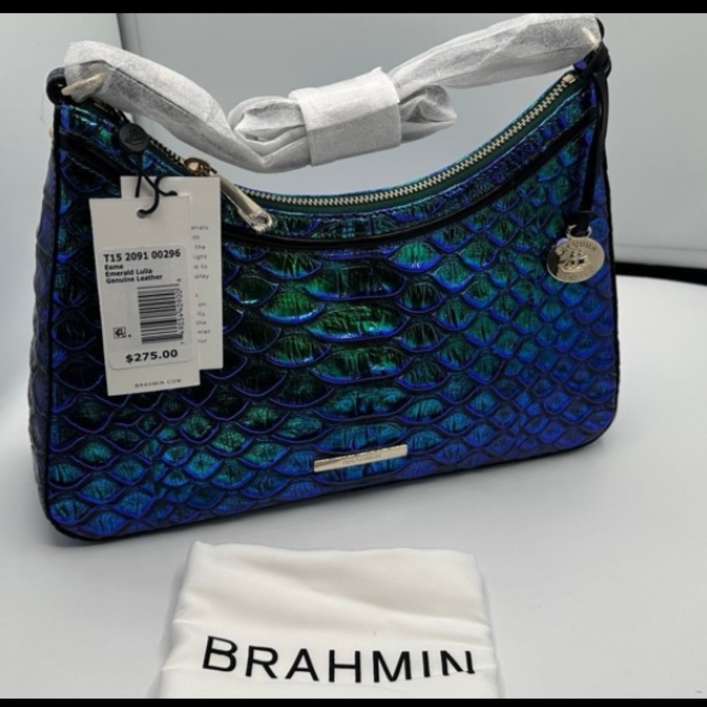Brahmin Esme Emerald lulia genuine leather